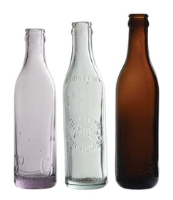 COLLECTION OF 3 PEPSI-COLA GLASS BOTTLES