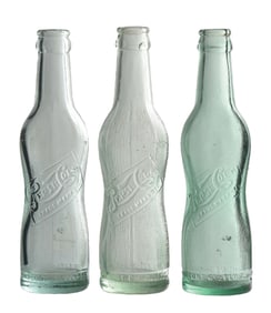 COLLECTION OF 3 PEPSI-COLA GLASS BOTTLES