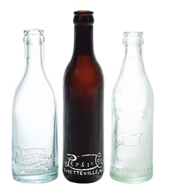 COLLECTION OF 2 PEPSI-COLA GLASS BOTTLES