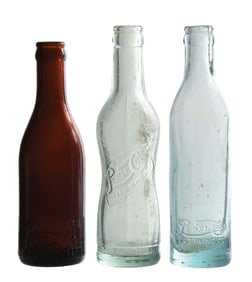 COLLECTION OF 3 PEPSI-COLA GLASS BOTTLES
