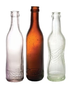 COLLECTION OF 3 PEPSI-COLA GLASS BOTTLES