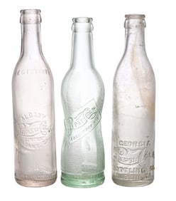 COLLECTION OF 3 PEPSI-COLA GLASS BOTTLES