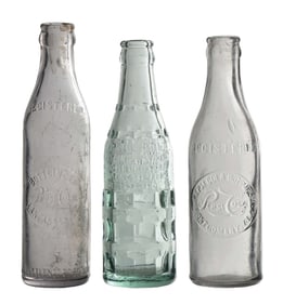 COLLECTION OF 3 PEPSI-COLA GLASS BOTTLES