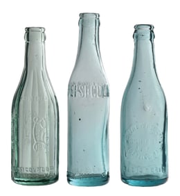 COLLECTION OF 3 PEPSI-COLA GLASS BOTTLES