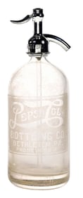 CLEAR 24 OZ PEPSI-COLA SELTZER BOTTLE