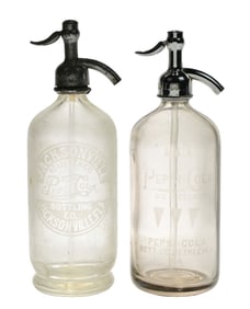 COLLECTION OF 2 PEPSI-COLA 24-OZ SELTZER BOTTLE