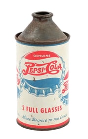 PEPSI-COLA 2 FULL GLASSES CAN