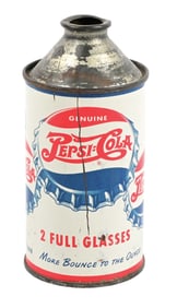 PEPSI-COLA 2 FULL GLASSES CAN
