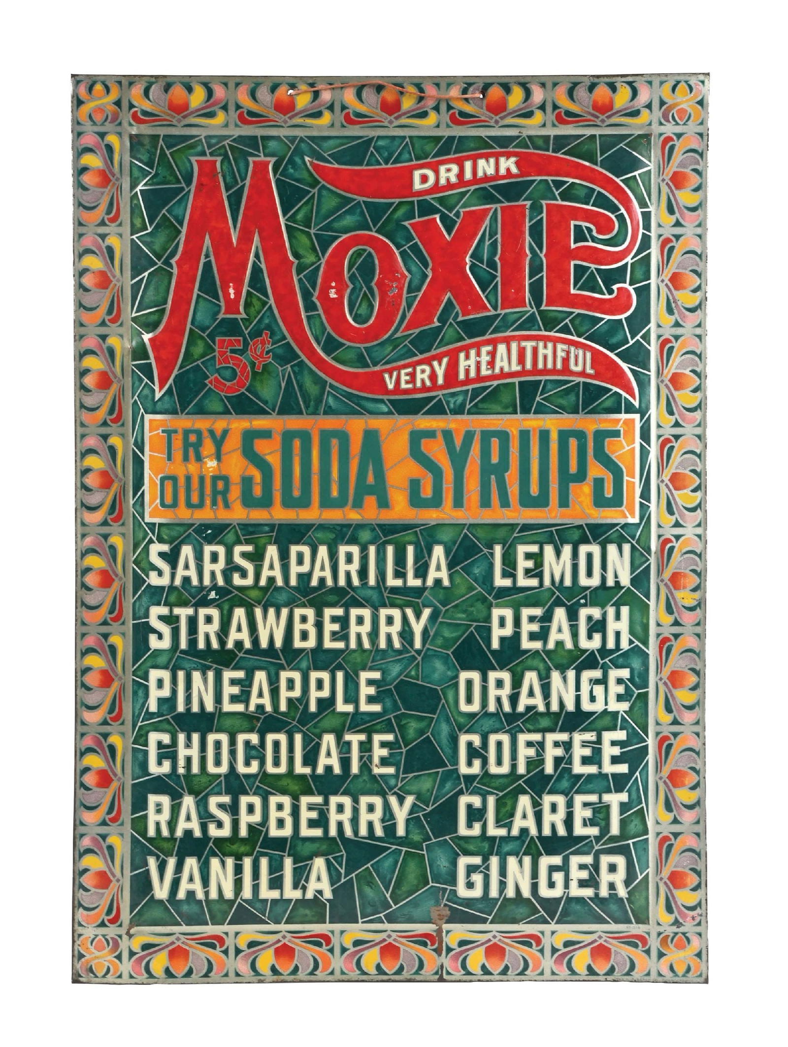 DRINK VERY HEALTHFUL MOXIE MENU BOARD SIGN (1 of 3)