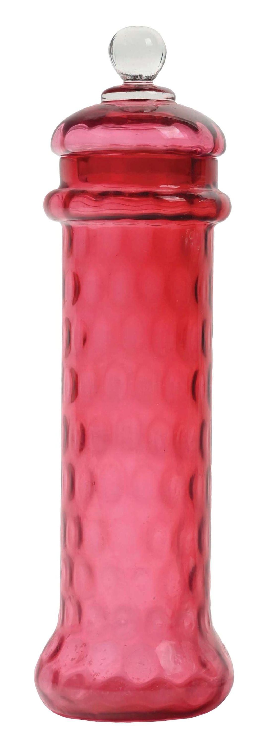 CRANBERRY GLASS VICTORIAN STRAW HOLDER (1 of 4)