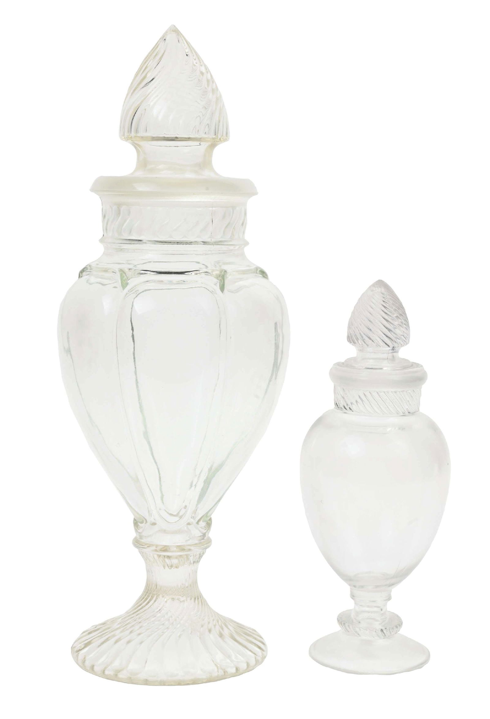 PAIR OF EARLY CANDY JARS (1 of 4)