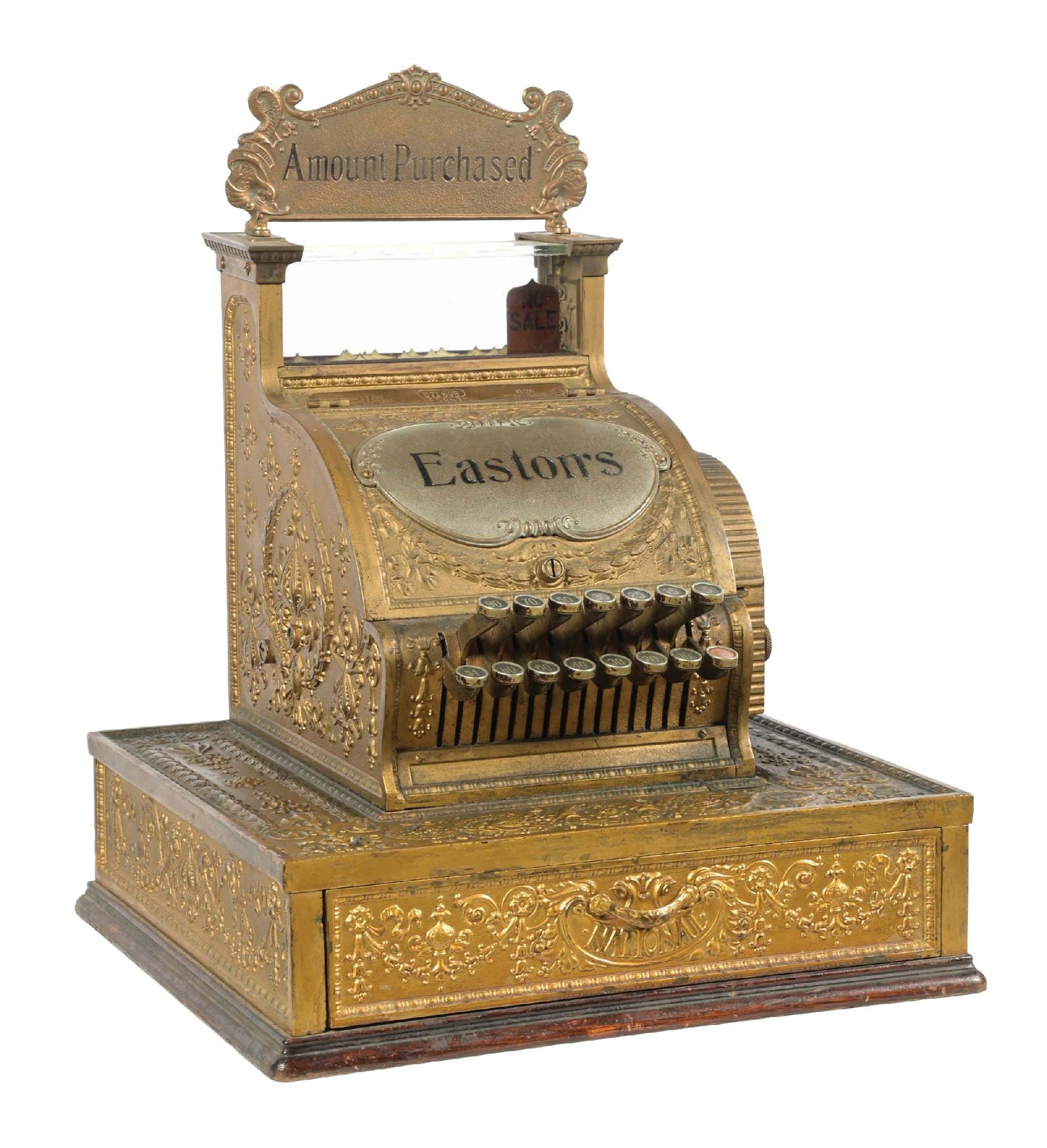 Ncr Model 2114 1906 Digital Brass Cash Register