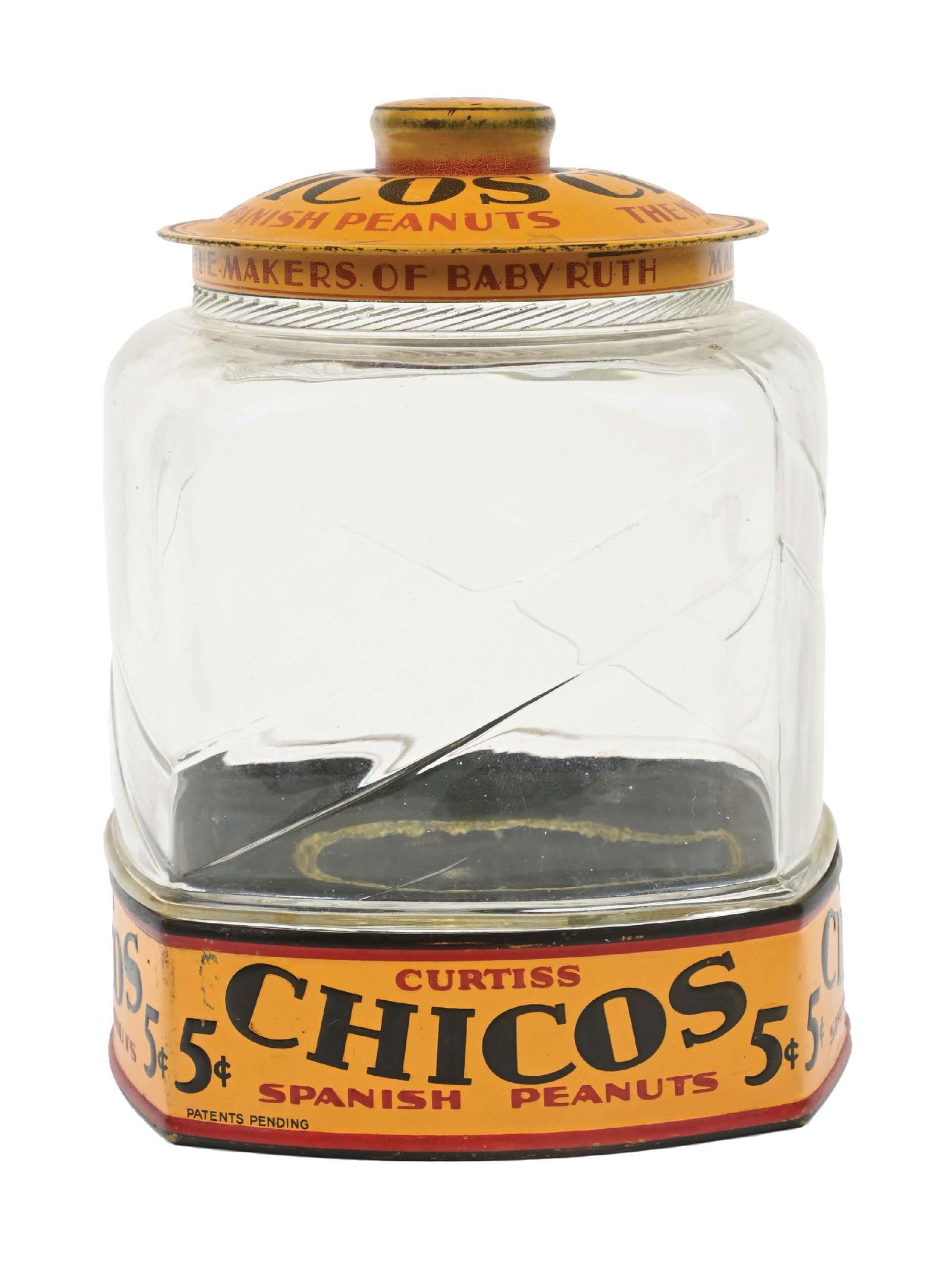 CURTISS CHICO'S SPANISH PEANUTS GLASS JAR (1 of 5)