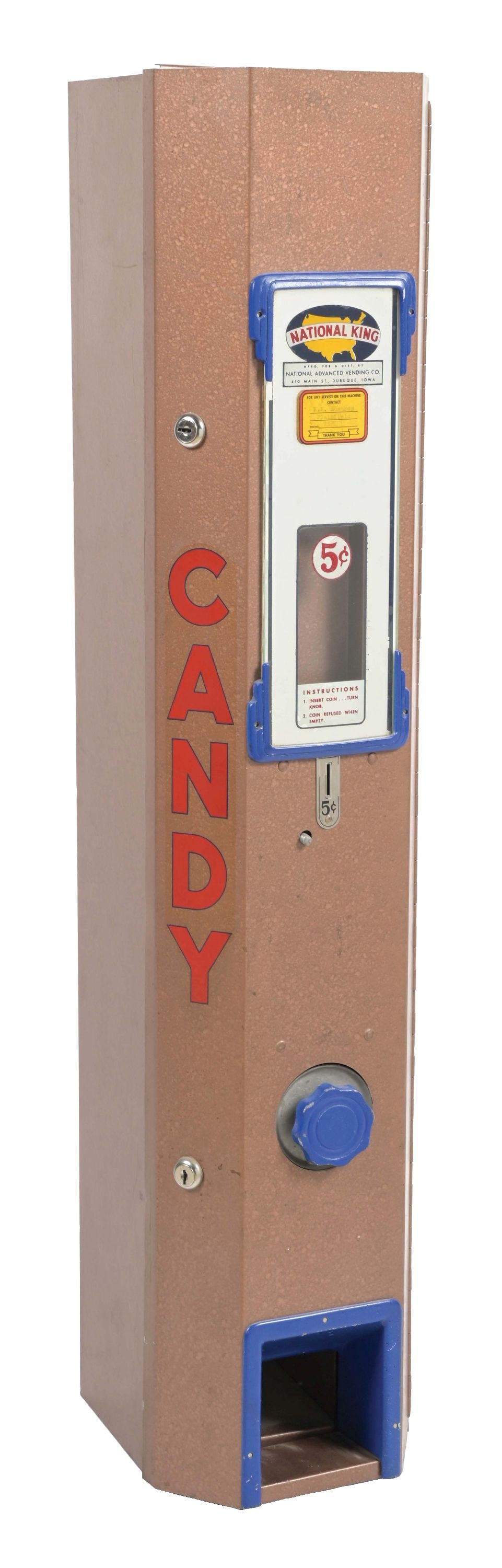 5¢ NATIONAL KING CANDY VENDING MACHINE (1 of 5)
