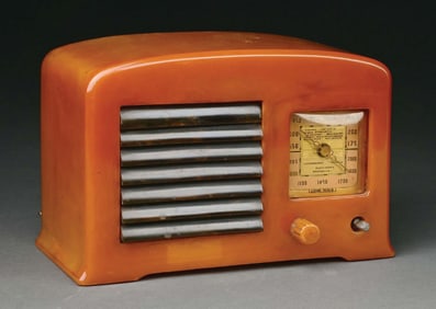 FADA MODEL 53X CATALIN RADIO IN YELLOW AND BLUE-GREEN