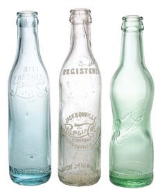 COLLECTION OF 3 PEPSI-COLA GLASS BOTTLES