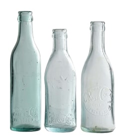 COLLECTION OF 3 PEPSI-COLA GLASS BOTTLES