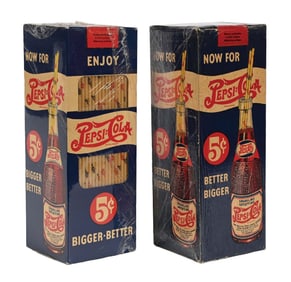 COLLECTION OF 2 BOXED PEPSI-COLA BOTTLE STRAWS