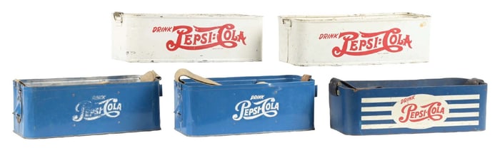 COLLECTION OF 5 PEPSI-COLA STADIUM CARRIERS