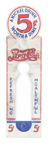 PEPSI-COLA "A NICKEL DRINK WORTH A DIME" BOTTLE DISPLAY