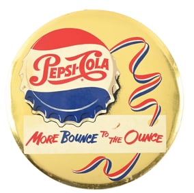PEPSI-COLA "MORE BOUNCE TO THE OUNCE" DISC SIGN