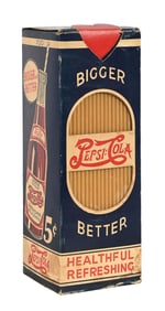 PEPSI-COLA STRAW BOX