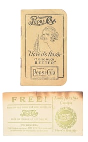 COLLECTION OF 2 PEPSI-COLA NOTEBOOK & COUPON