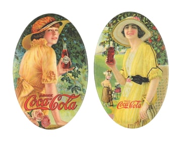 COLLECTION OF 2 1916 & 1920 COCA-COLA POCKET MIRRORS