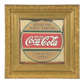 COCA-COLA PLEASE PAY WHEN SERVED FOIL DECAL