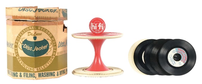 COCA-COLA HI-FI CLUB RECORD HOLDER IN BOX W/ RECORDS
