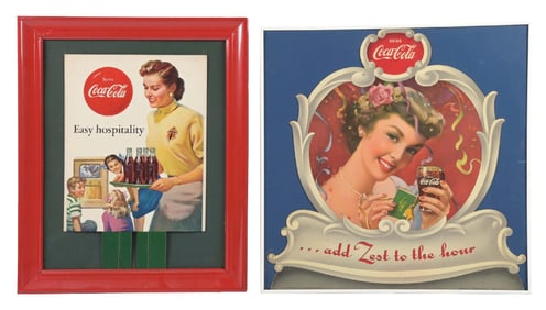 COLLECTION OF 2 COCA-COLA ADVERTISING ITEMS