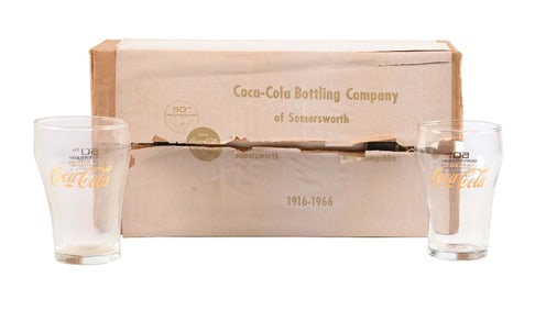 SET OF 8: COCA-COLA 50TH ANNIVERSARRY GLASSES
