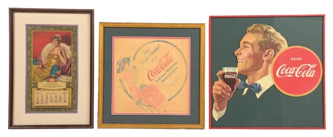 COLLECTION OF 3 COCA-COLA ADVERTISEMENTS