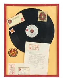 FRAMED COCA-COLA HI-FI CLUB EPHEMERA