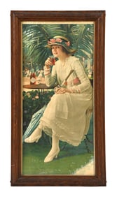 1917 COCA-COLA TOPPER W/ WOMAN GRAPHIC