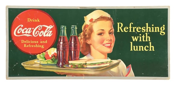 COCA-COLA REFRESHING WITH LUNCH SIGN