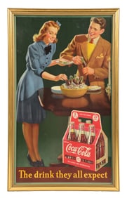 COCA-COLA "THE DRINK THEY ALL EXPECT" SIGN