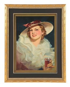 COCA-COLA SIGN W/ WOMAN GRAPHIC