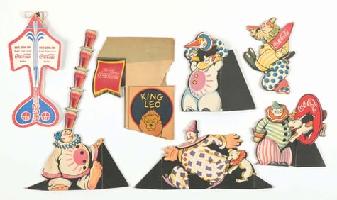 COLLECTION OF 8 COKE ADVERTISING CARDBOARDS