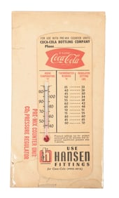 SMALL COCA-COLA CARDBOARD THERMOMETER