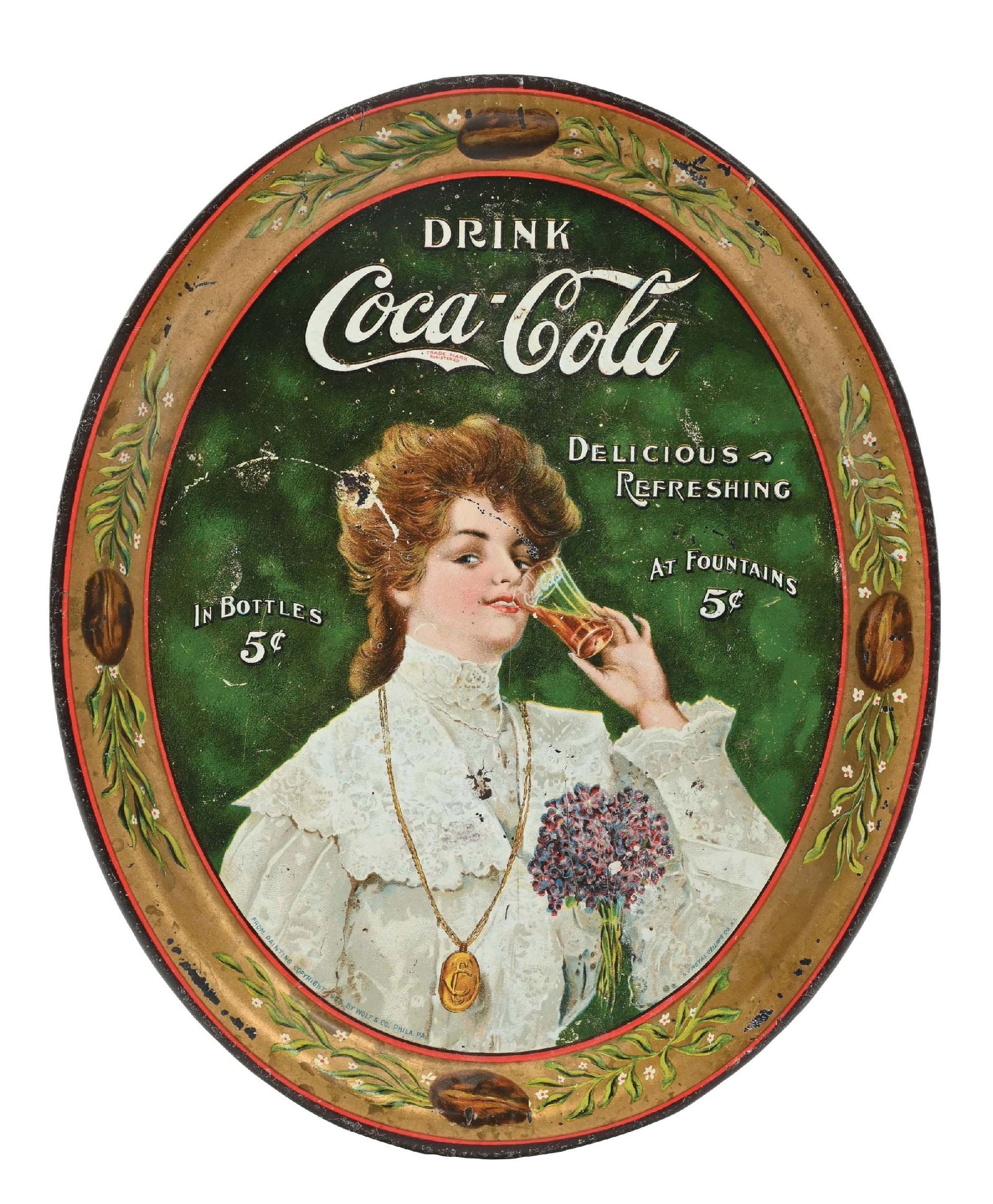 1906 COCA-COLA SERVING TRAY (1 of 3)