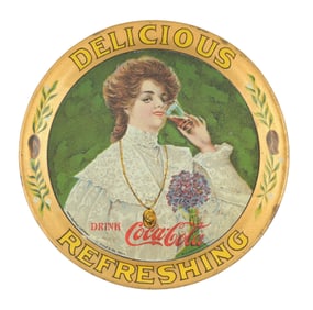 1906 COCA-COLA TIP TRAY W/ JUANITA GRAPHIC