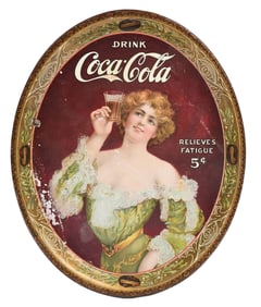 LARGE 1907 COCA-COLA SERVING TRAY