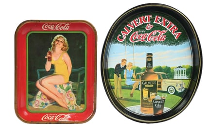 COLLECTION OF 2 COCA-COLA TRAYS