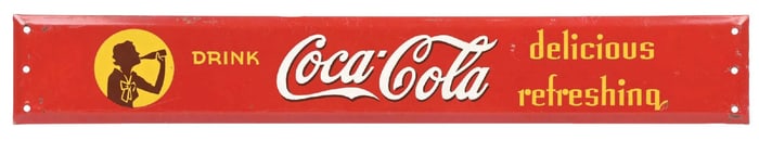 DRINK COCA-COLA DELICIOUS REFRESHING DOOR PUSH BAR SIGN
