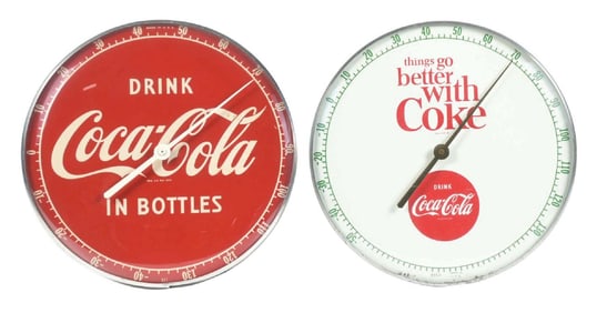 COLLECTION OF 2: DRINK COCA-COLA THERMOMETERS