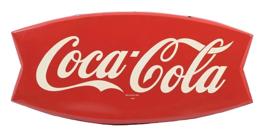 COCA-COLA FISHTAIL SIGN.