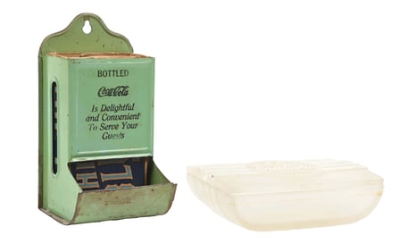 COLLECTION OF 2 COCA-COLA MATCH HOLDER AND CIGARETTE CASE