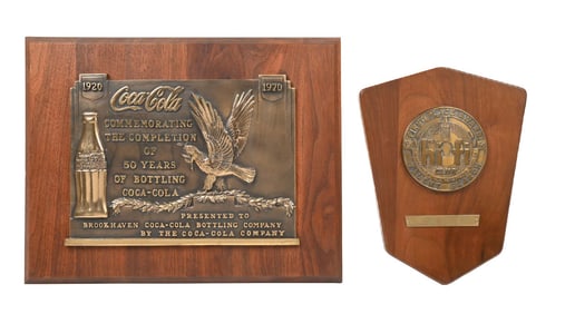 COLLECTION OF 2 COCA-COLA ACHIEVEMENT PLAQUES