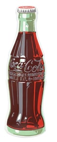 PORCELAIN COCA-COLA BOTTLE SIGN